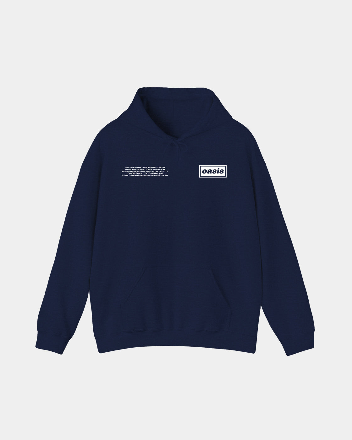 Oasis Live'25 Ciudades Polera