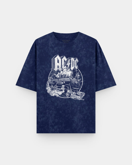 AC/DC Rock and Roll Train Acid Wash