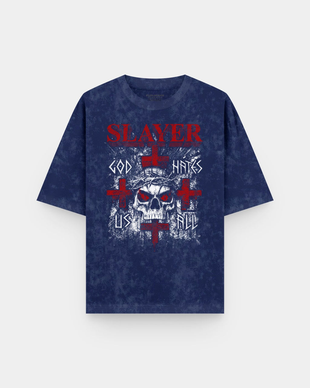 Slayer Cross And Skull Acid Wash