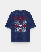 Slayer Cross And Skull Acid Wash