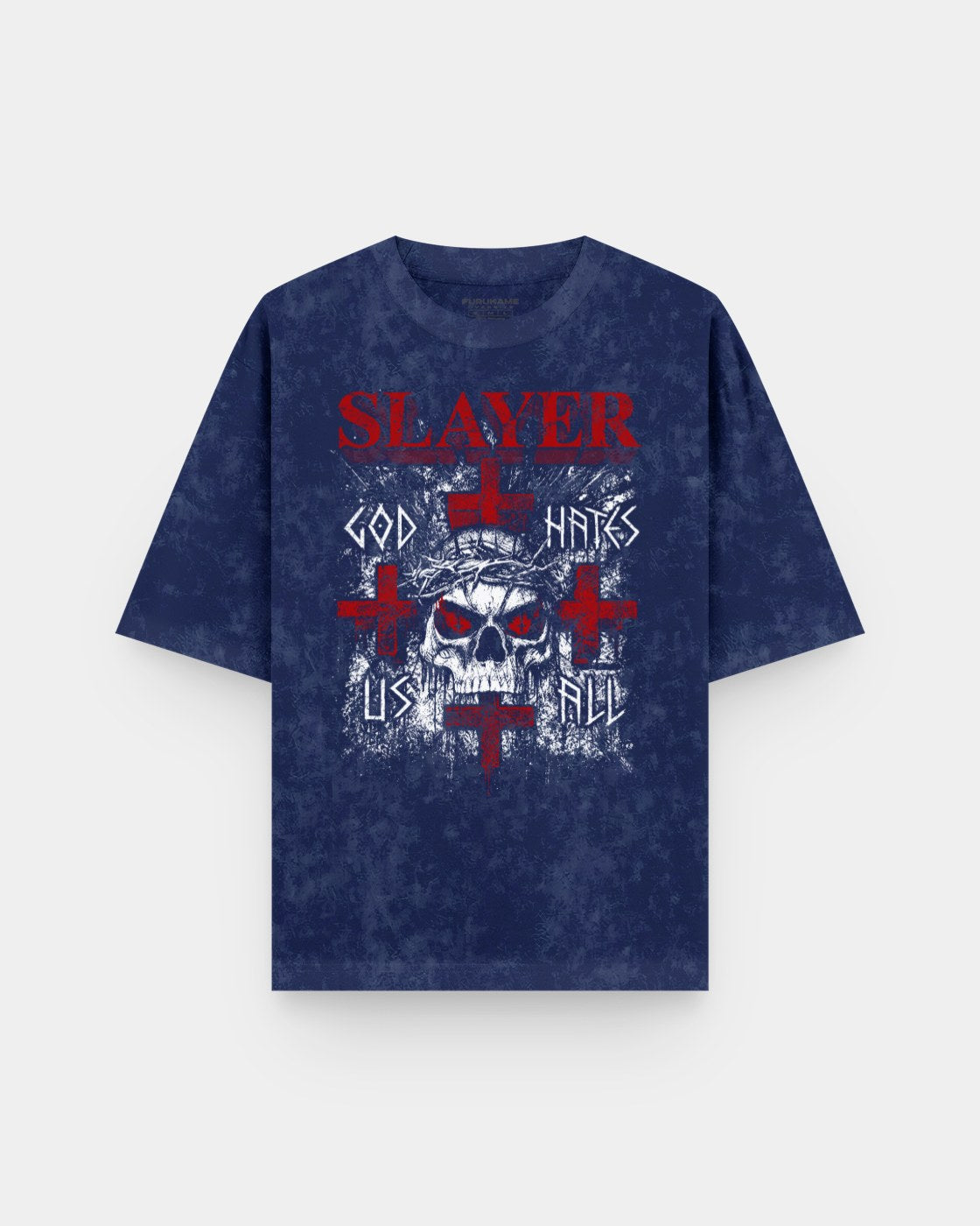 Slayer Cross And Skull Acid Wash