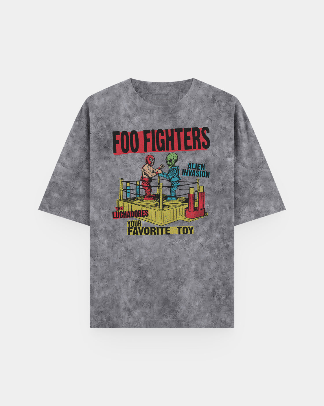 Foo Fighters Lucha Libre Alien 👽 Acid Wash