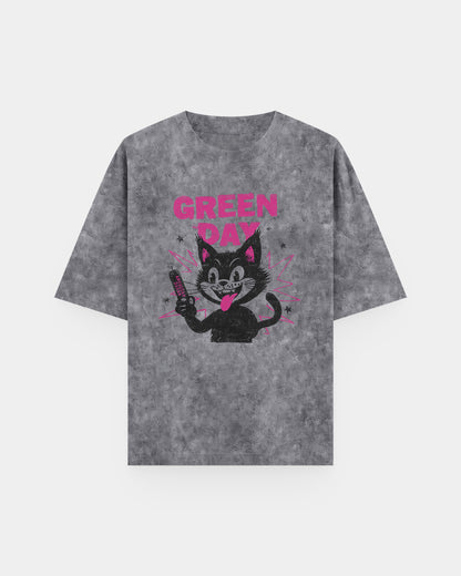 Green Day Cat Acid Wash