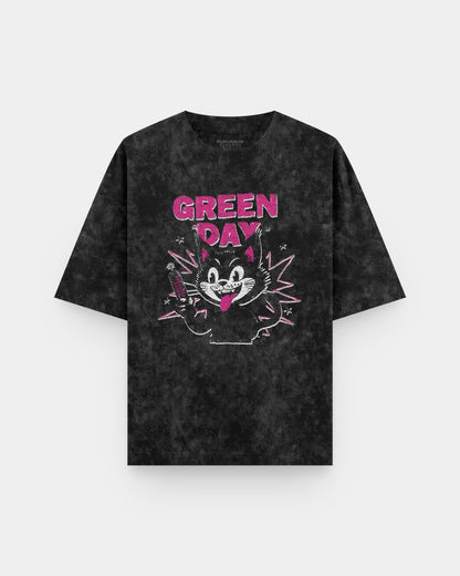 Green Day Cat Acid Wash