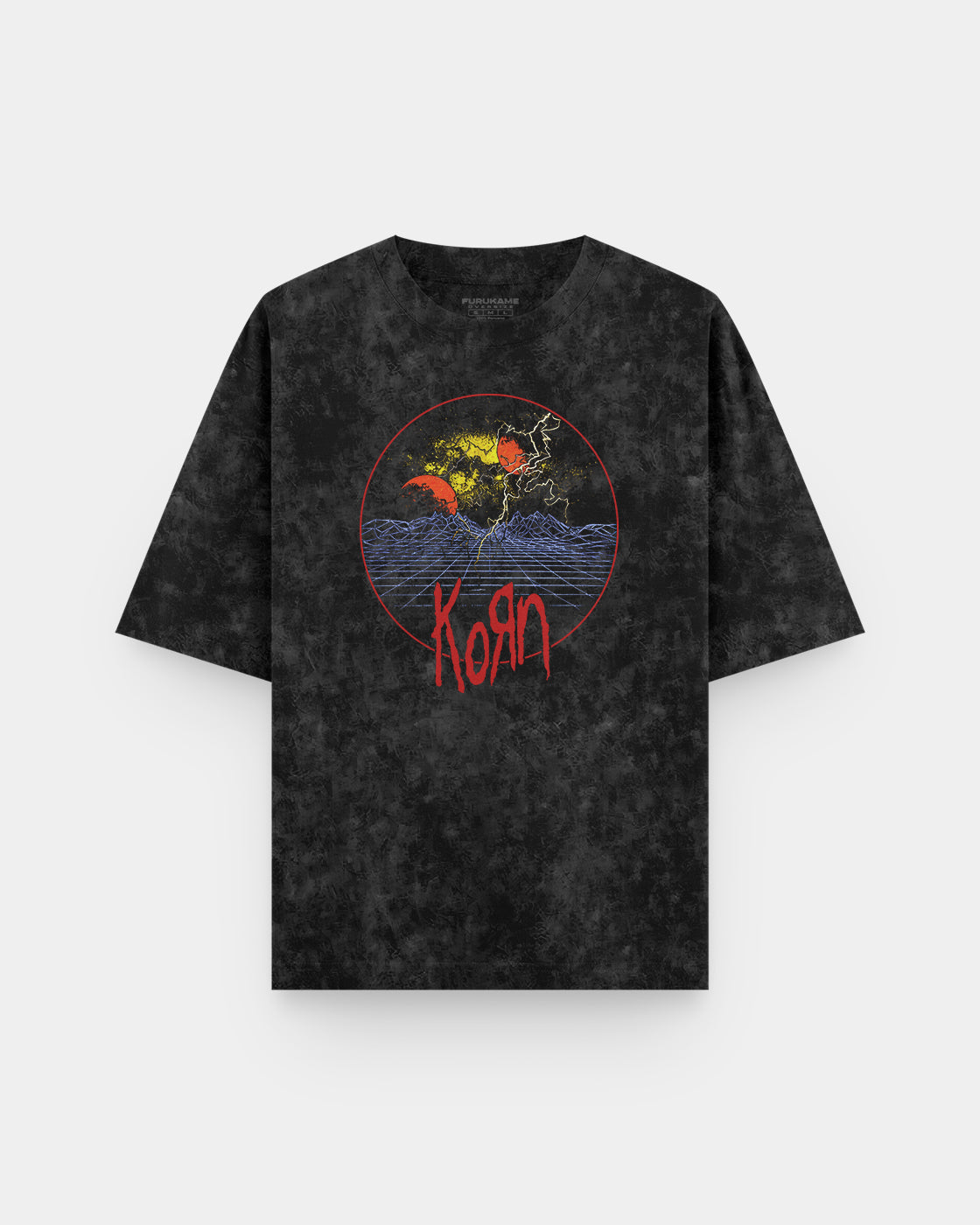 Korn Wireframe Space Acid Wash