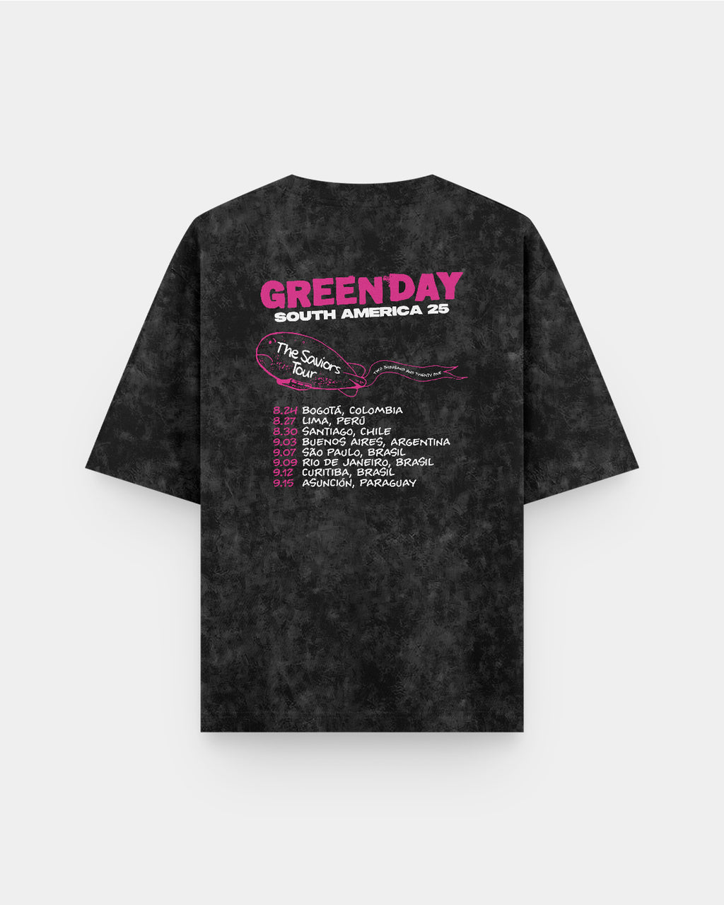 Green Day Concierto Acid Wash