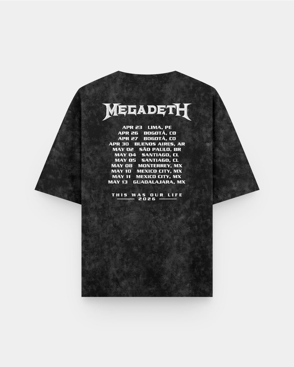 Megadeth This Was Our Life Acid Wash