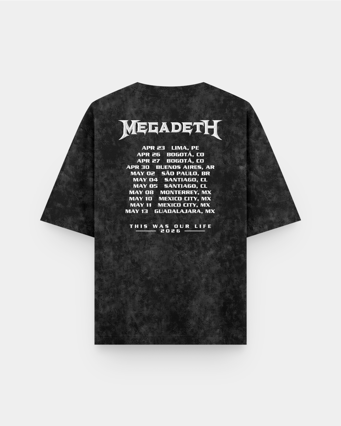 Megadeth This Was Our Life Acid Wash